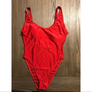 Red One Piece Bathing Suit - Never worn